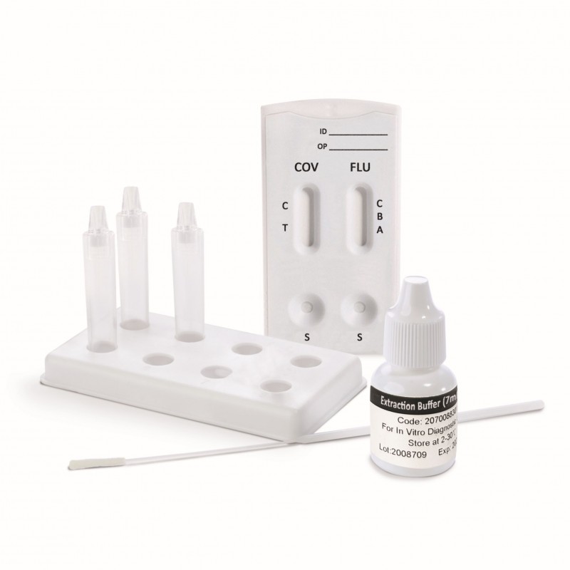 Διπλό Rapid test Covid & Influenza A/B 20test/kit